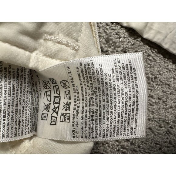 GAP Girlfriend‎ Chino Pants Beige Stripe 6 Straight Leg Casual Minimalist Y2K - Picture 10 of 15